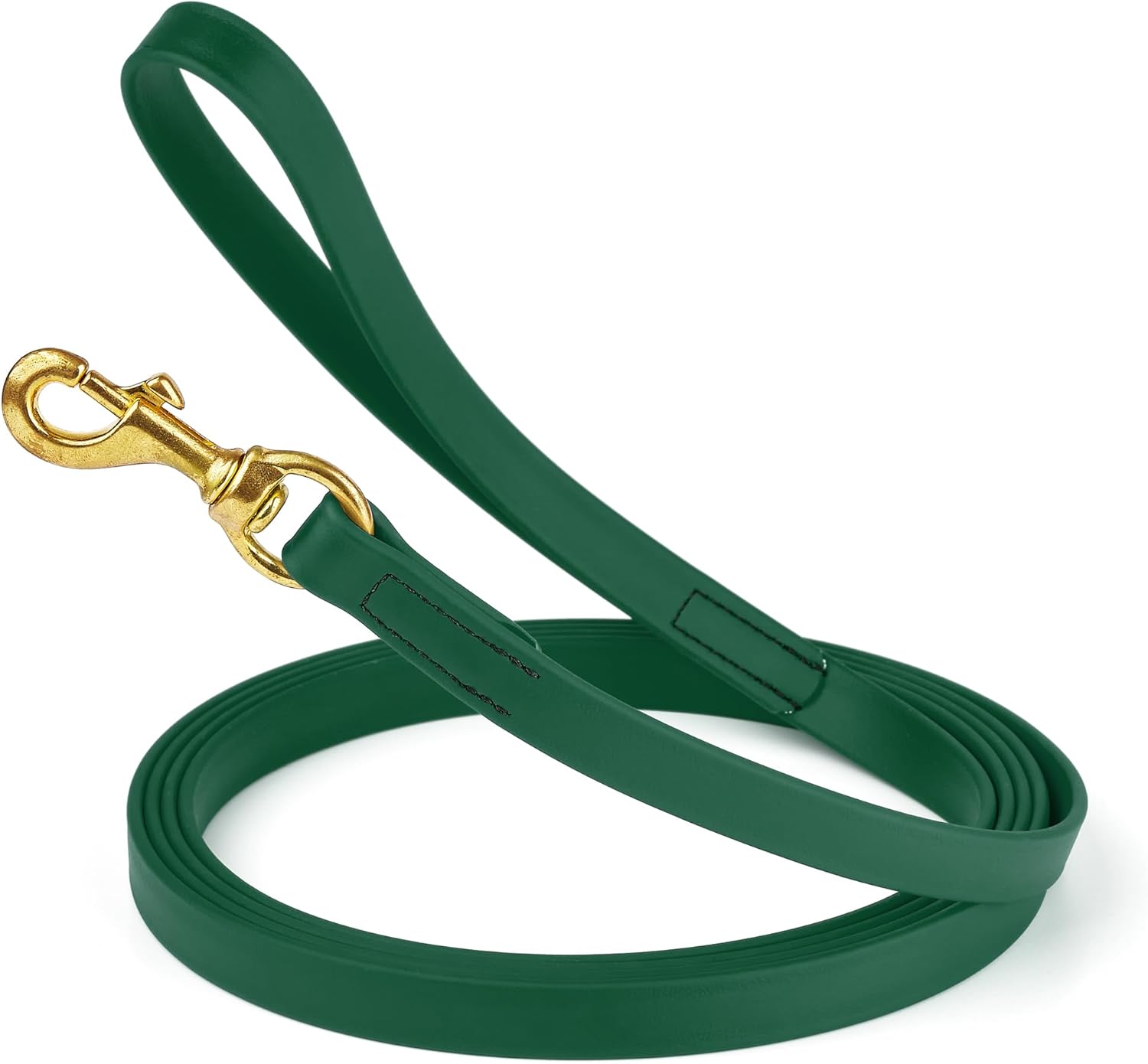 Viper Biothane K9 Working Dog Leash Waterproof Lead for Tracking Training Schutzhund Odor-Proof Long Line with Solid Brass Snap for Puppy Medium and Large Dogs, 33ft Hunter Green