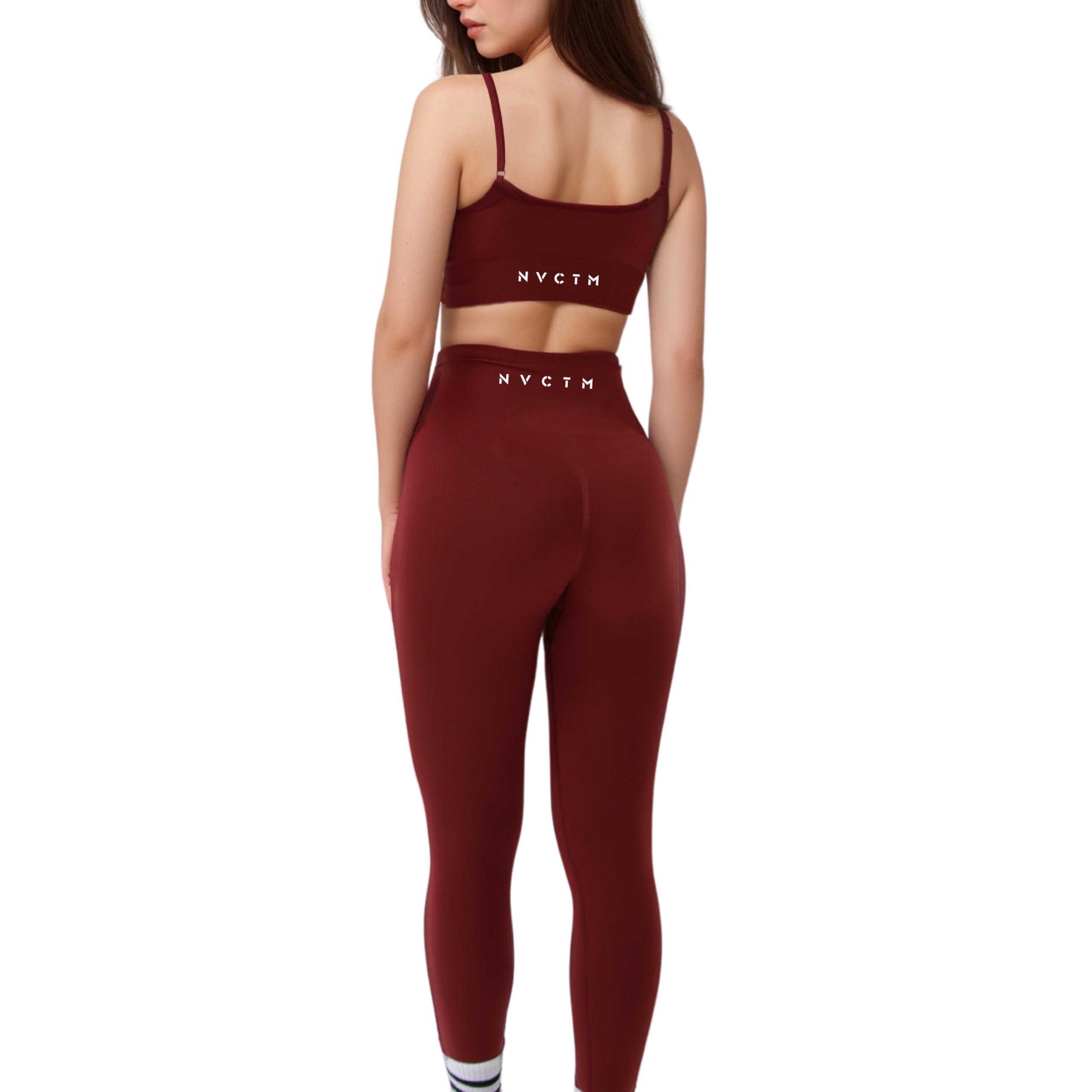 Set da palestra da donna – Leggings da palestra + reggiseno sportivo da donna – Leggings senza cuciture – Invisible Scrunch – Leggings sportivi – Scrunch Butt – Leggings da donna a vita alta –