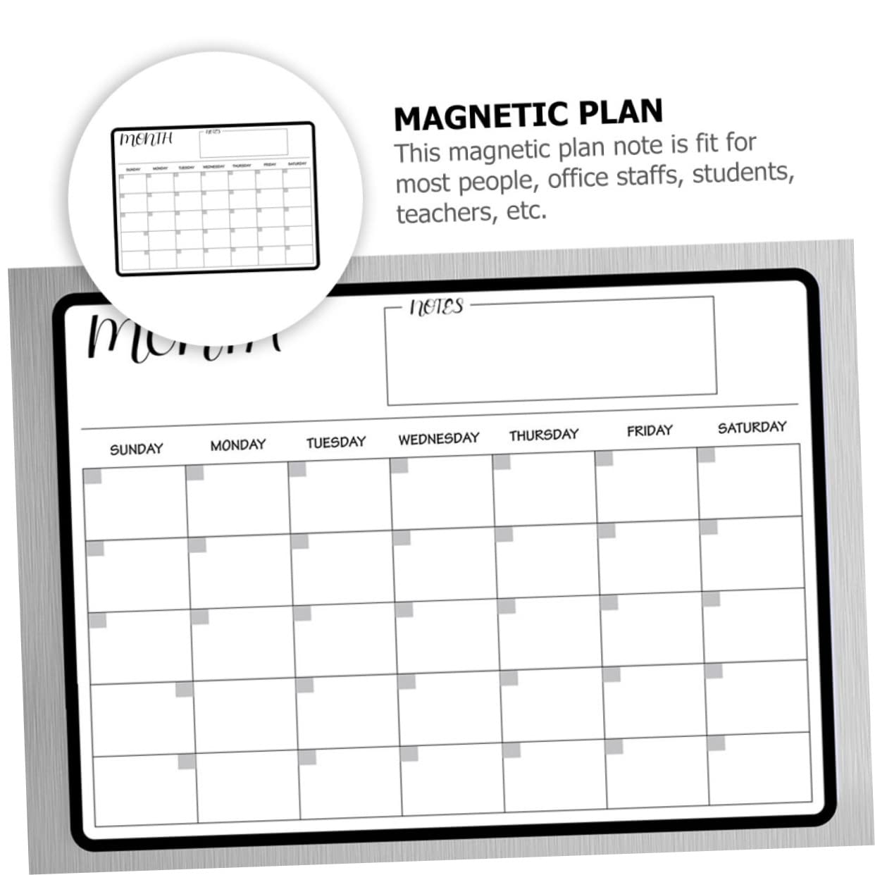 VILLCASE 3piezas Tablero Magnético Erasable Para Refrigerador Planificador Mensual y Acrílica Para Organización Del Accesorio Práctico Para Recordatorios y Calendarios