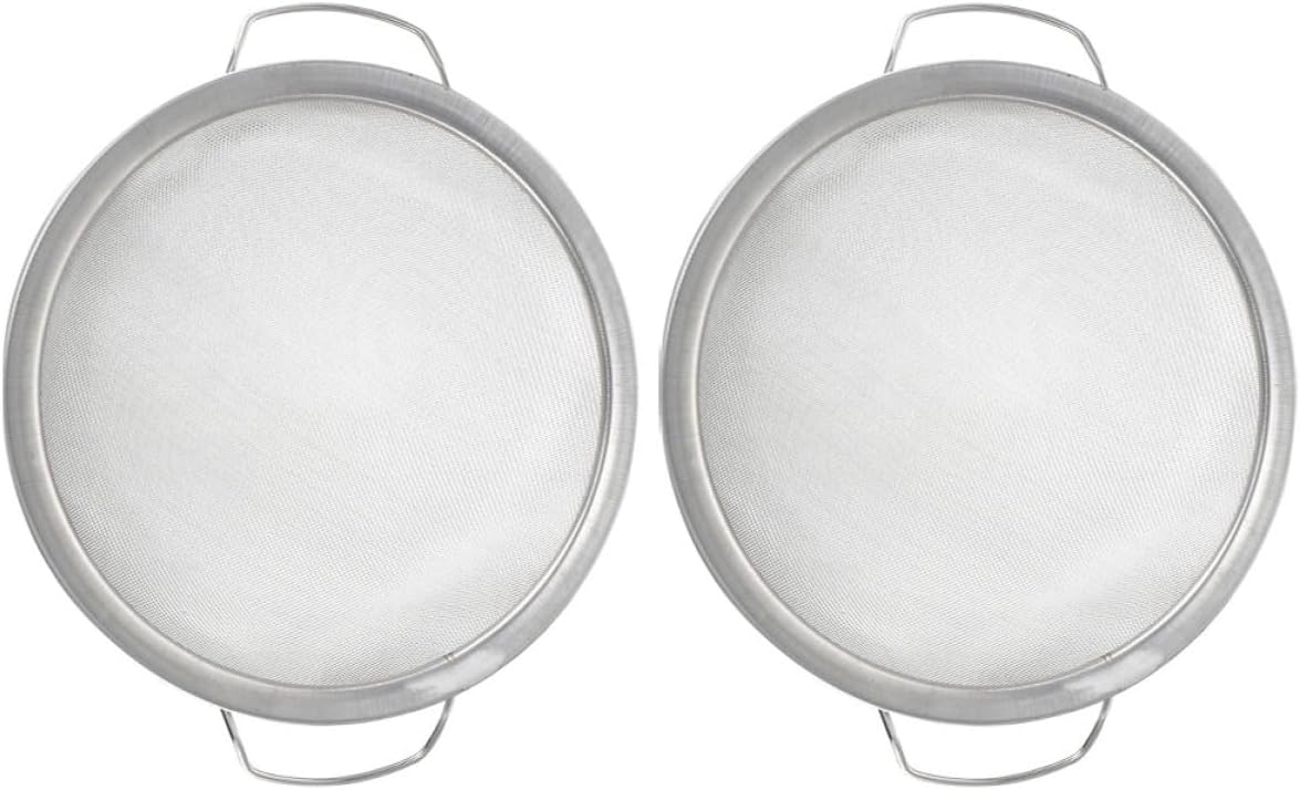 2pcs Stainless Steel Paint Strainer Mesh Filter Screen Reusable Fine Mesh Sprayer Filter for Latex Paint Suitable for Home and Auto Painting Supplies