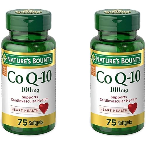 Nature's Bounty CoQ10, Supports Heart Health, Dietary Supplement, 100mg, 75 Softgels (Pack of 2)