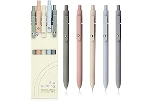 Gel Pens, 0.5mm, 5 Pcs Fine Point Smooth Writing Japanese Cute Pens