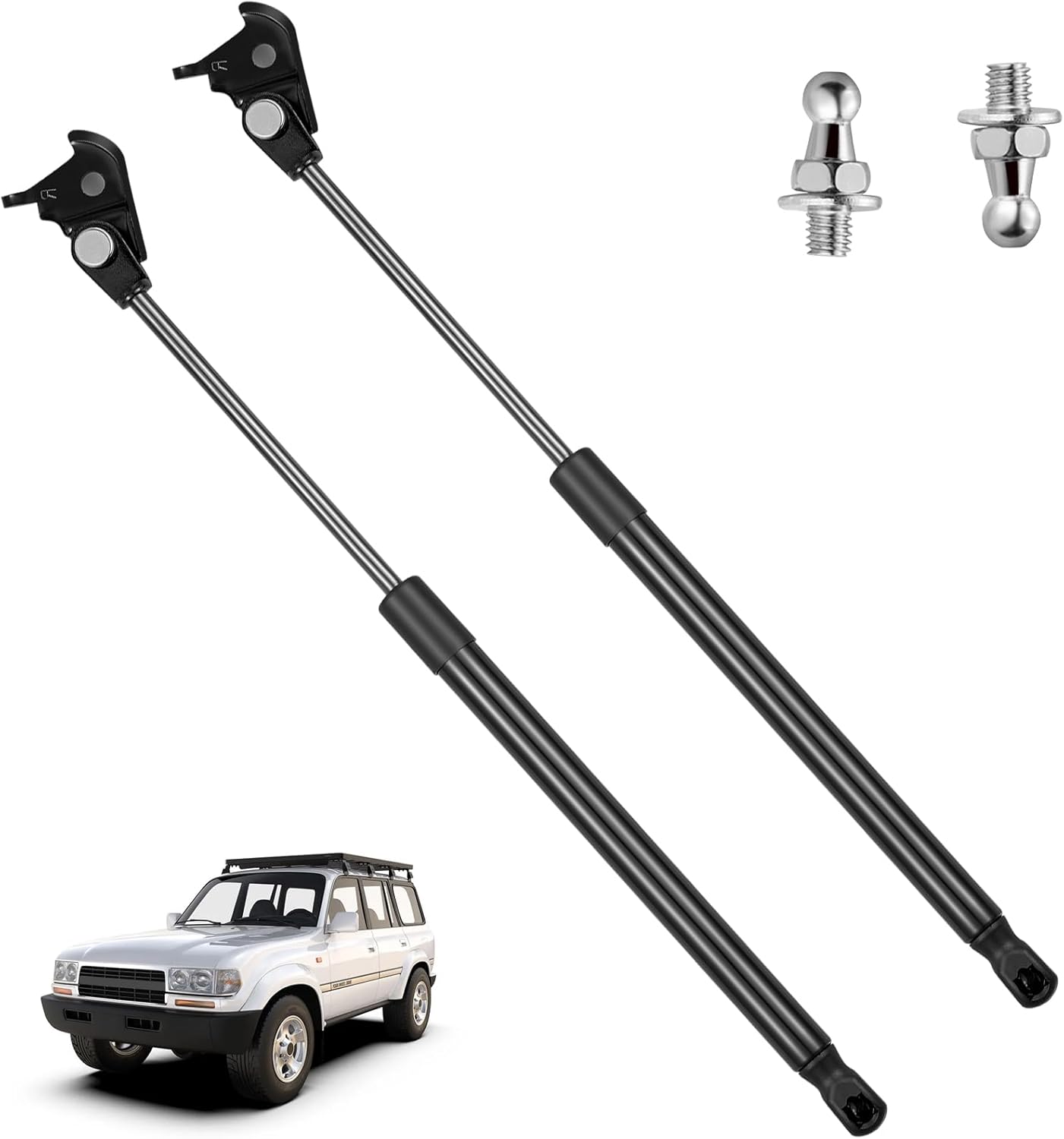 5344069015 16in/81Lbs (360N) Hood Struts Lift Supports Car Hood Holder BDFHYK Gas Spring Compatible with Lexus LX450 1996-1997, Compatible with Toyota Land Cruiser 1990-1997, 2 Pcs
