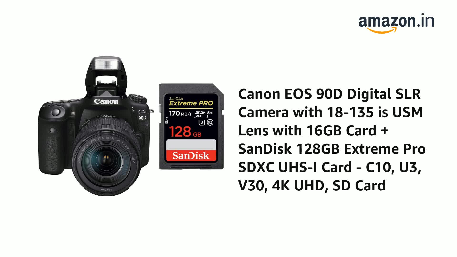 Buy Canon EOS 90D Digital SLR Camera with 18-135 is USM Lens with