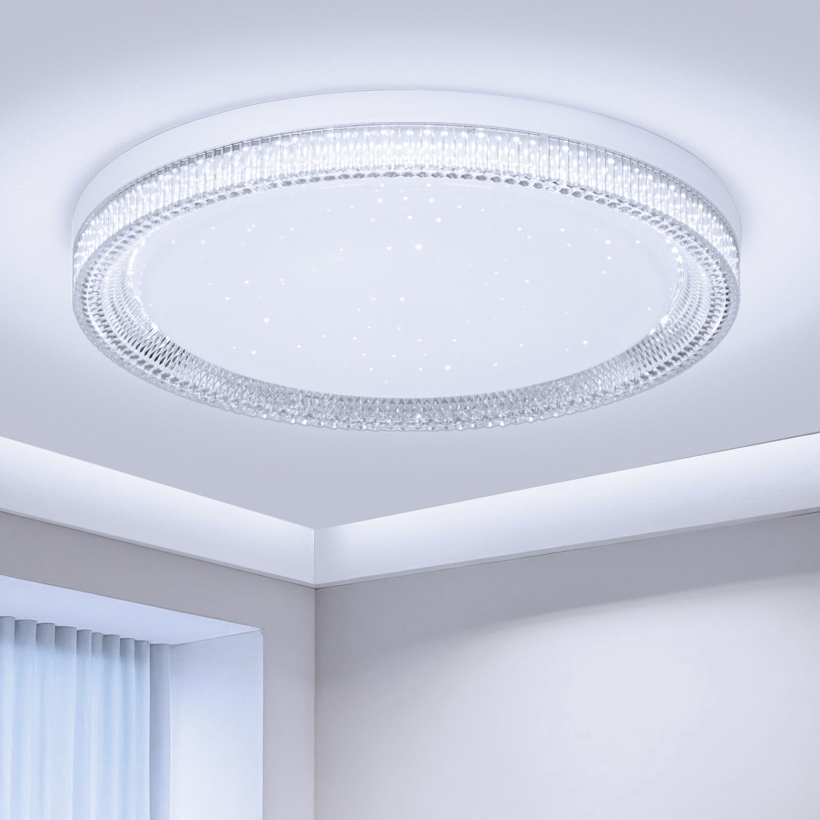 Plafoniera LED Soffitto 48W 4800lm - Lampada IP44 Per Bagno Cucina, 4000K Bianco Neutro - Foto 14