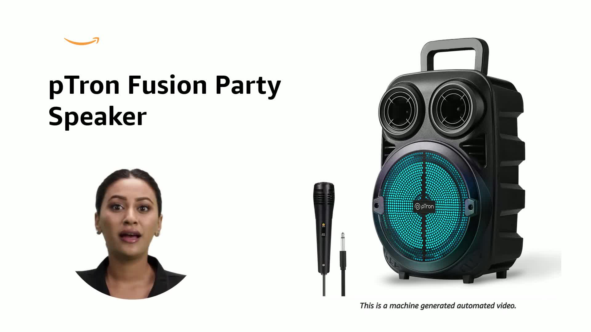 pTron Fusion Stage 20W Bluetooth Party Speaker with Wired Karaoke