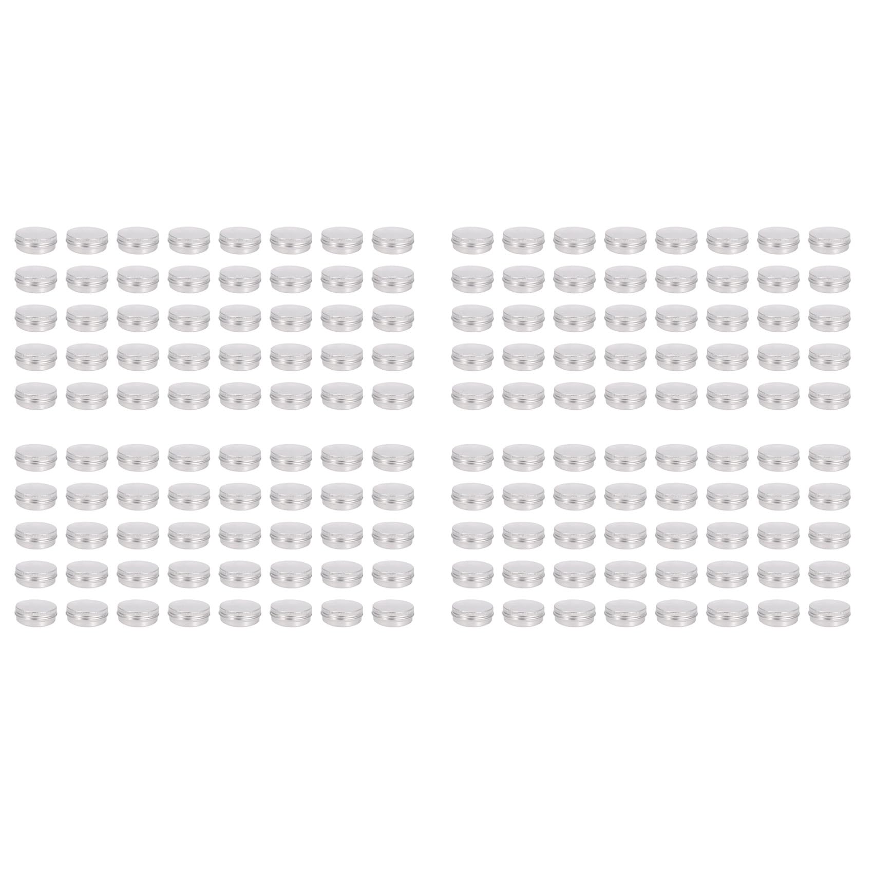 Jnchdghwa Pack of 160 Top Round Aluminum Tins Cans - Aluminum Lid Round Tin Container Bottle