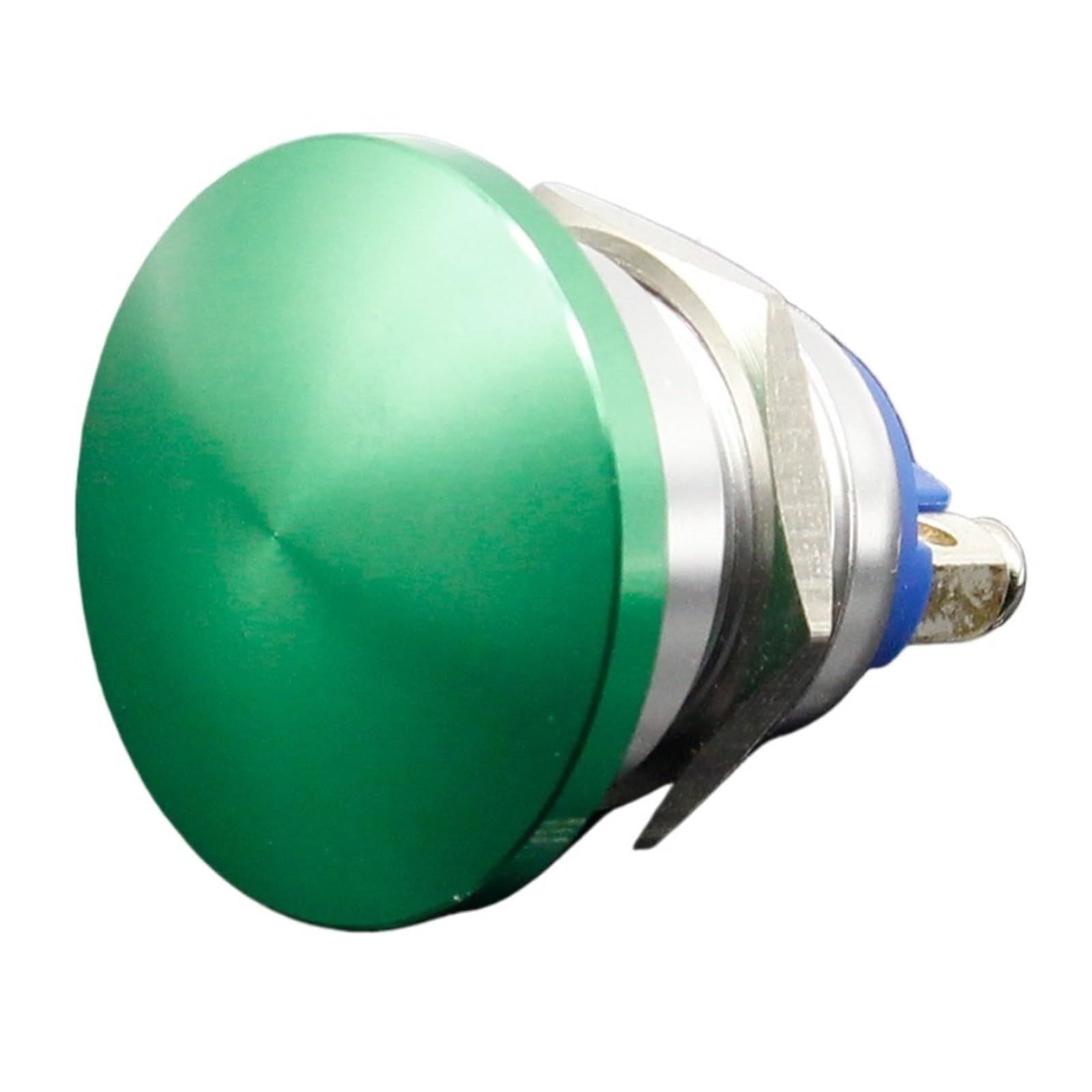 Interruptor de botón de reinicio automático de arranque con cabeza de seta de metal de 19 mm, a menudo abierto, pie de tornillo rojo y verde, corriente 5A(Red,Momentary)