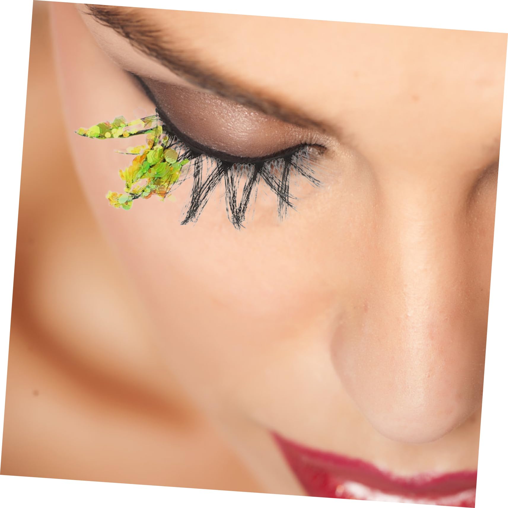15pary Długich Wytwornych Rzęs z Brokatem Glitter Eyelashes Dla Kobiet i Dziewcząt Do Makijażu Cosplayowego i Codziennego Użytku