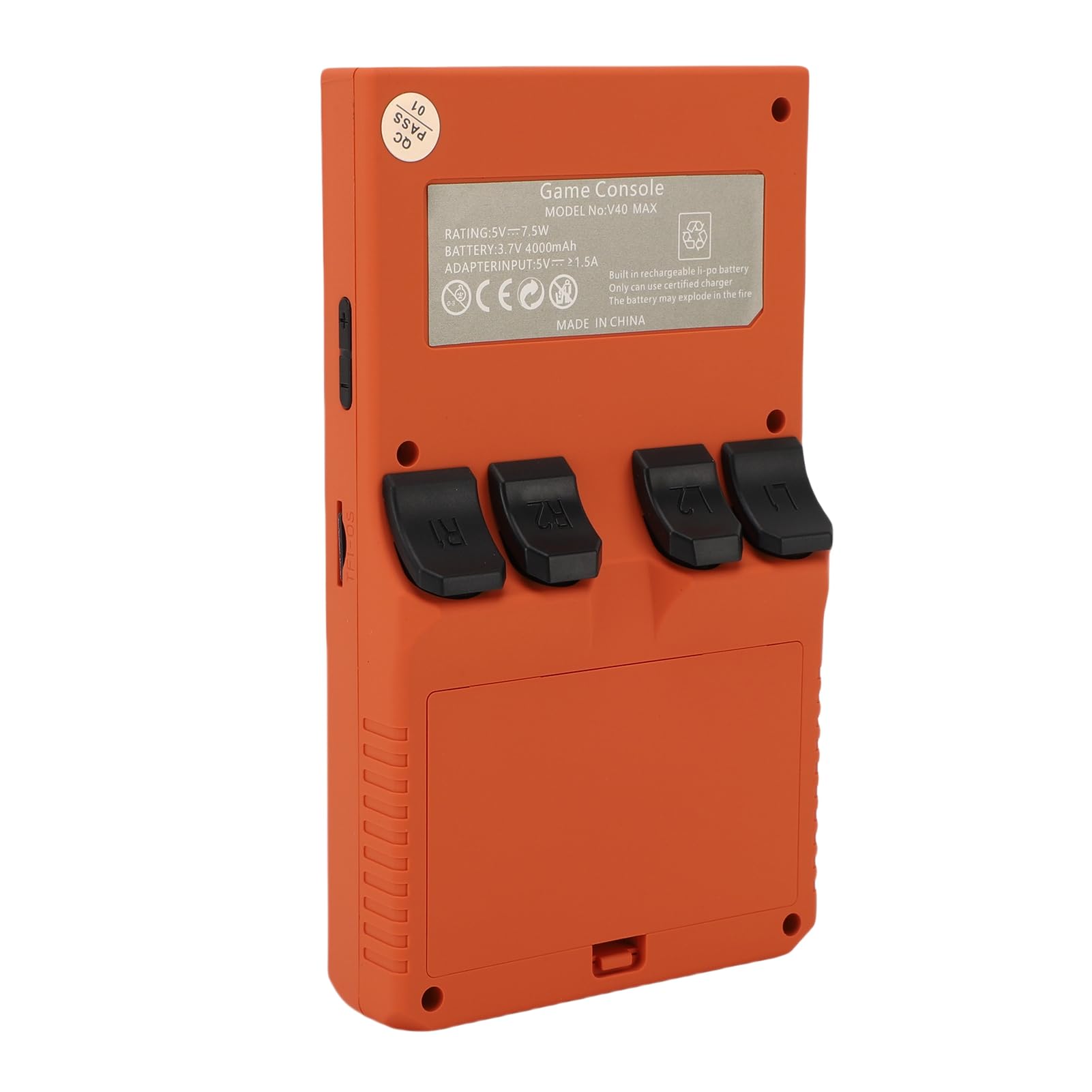 Kavolet Handheld-Spielekonsole, Retro-Gaming-Konsole, 4-Zoll-tragbares System mit 256 GB Speicherkarte, 720 X 720, 4000 MAh [Gaming für unterwegs] (Orange)
