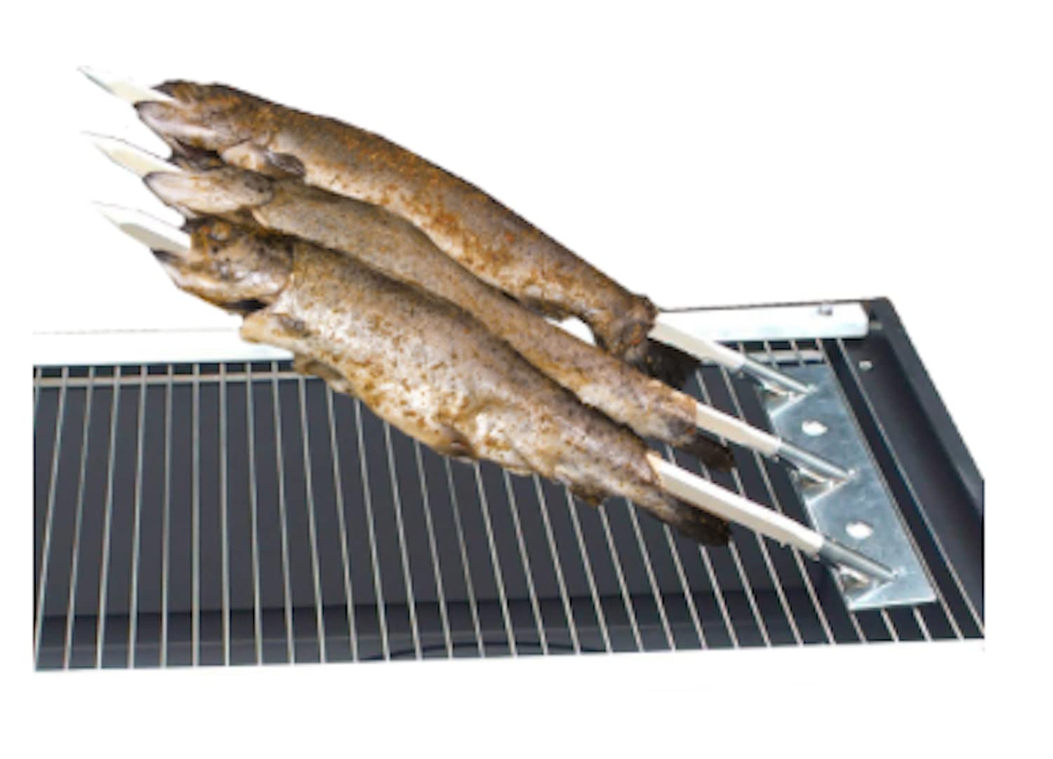Serafin Verstellbarer Grillaufsatz aus Edelstahl – robuste Grillhilfe für Grillrost & Feuerschale, Zubehör optional