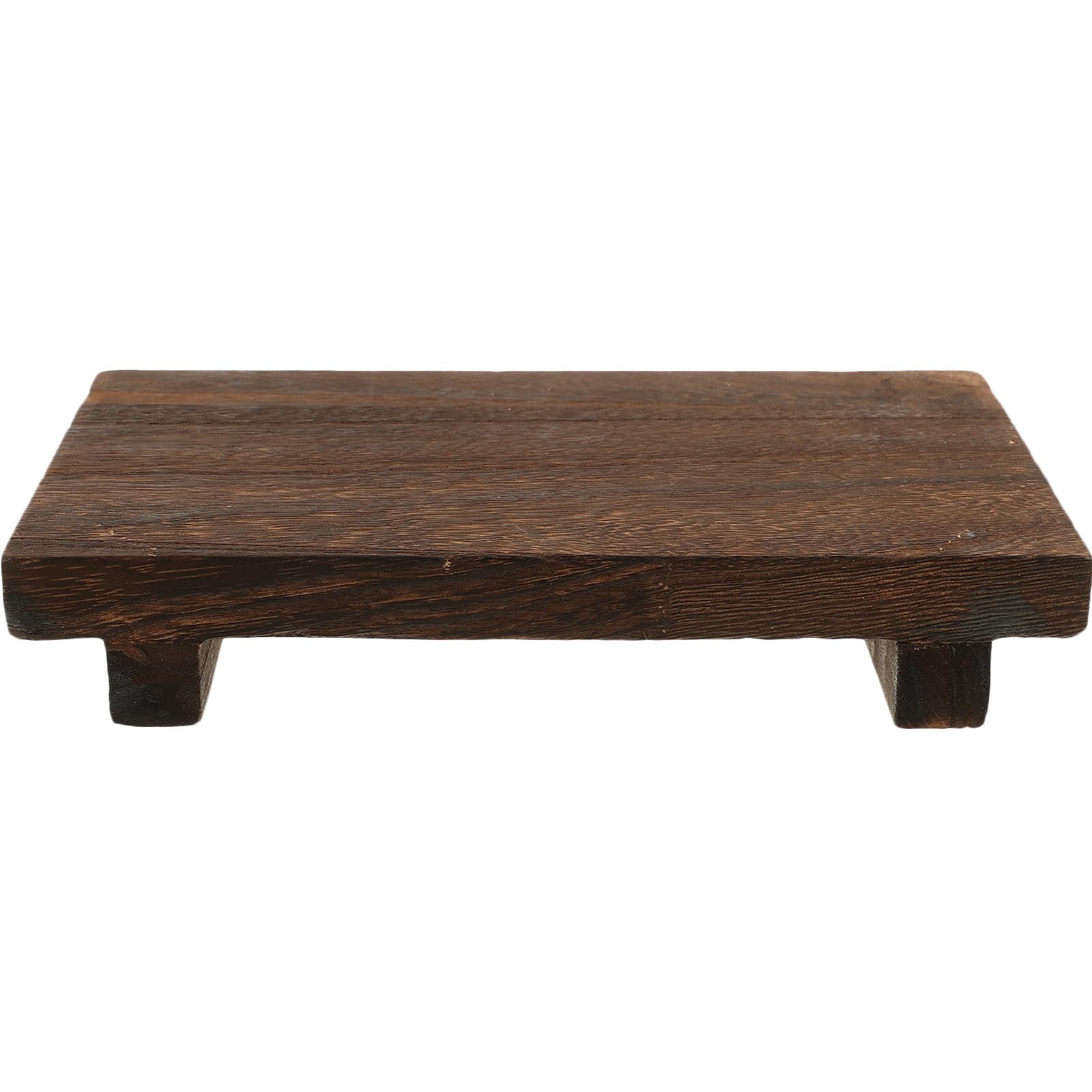 Bandeja de madera rústica para baño con soporte decorativo artesanal