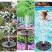 Yzert Solar Fountain with 2000 mAh Battery Backup Works in Cloudy, Glass Solar Powered Bird Bath Fountains with 7 Nozzles, 3.5 W Solar Fountain Pump for Birdbath,Garden, Outdoor, Pond (Black)