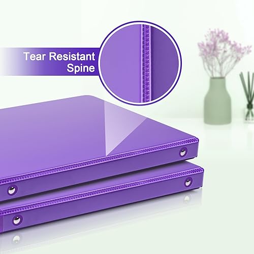 Vista 138 de COMIX Carpeta de 3 anillos de 1 pulgada con cubierta transparente, carpeta de vista de 1 pulgada con capacidad para 200 hojas de papel tamaño carta