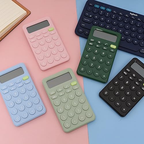 Miniatura 4 de Altsuceser Calculadora de escritorio de 8 dígitos con pantalla LCD grande y botón sensible, mini calculadora de batería, función estándar para