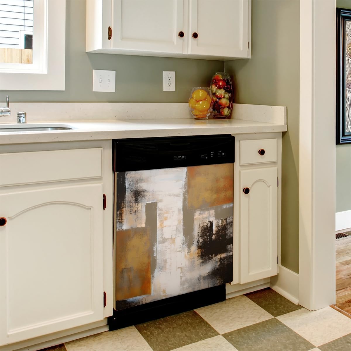 Dishwasher Magnet Cover Modern Marble Colorful Dishwasher Decorative Cover Front Dishwasher Door Cover Reuseable Dishwasher Cover Panel Decal for Kitchen Refrigerator Home Appliances 23" X 26"