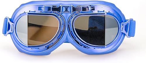 Miniatura 50 de Gafas de motocicleta estilo aviador, piloto, crucero, scooter, gafas de motocross para hombre, mujer, adulto Dorado multicolor,Púrpura (Purple