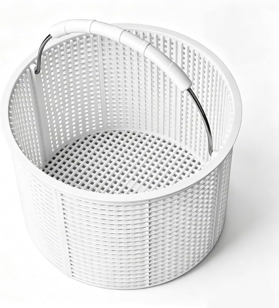 ChangTa Pool Skimmer Basket Replacement for Hayward SPX1082CA Aladdin B-152 | Swimming Pool Skimmer Parts SP1082 SP1083 SP1084 SP1085 SP1086 SP1075 (316 Stainless Steel Handle with Non-Slip Rubber Grip)