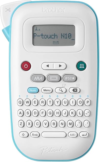 Machine à étiqueter personnelle portable Brother P-touch PT-N10 avec ruban Btag, imprimante d'étiquettes portable, facile à utiliser, plusieurs styles de police, modèles conviviaux pour l'organisation, le stockage, le bureau et la maison