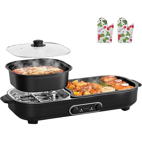 Korean BBQ Grill with Hot Pot Electric