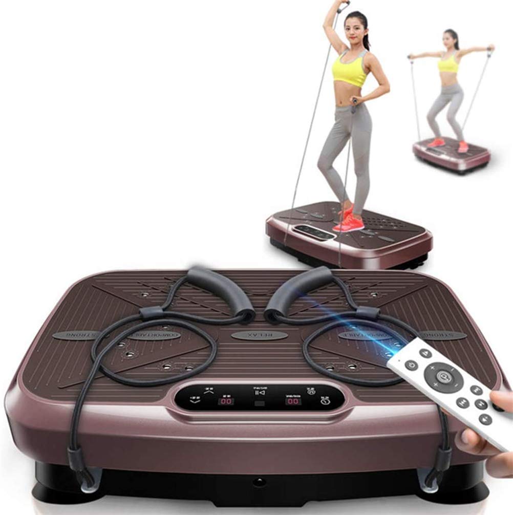 Vibration Exercise Machine Vibration Trainers Plate Fitness Equipment Whole Body Shaking with Resistance Bands for Home