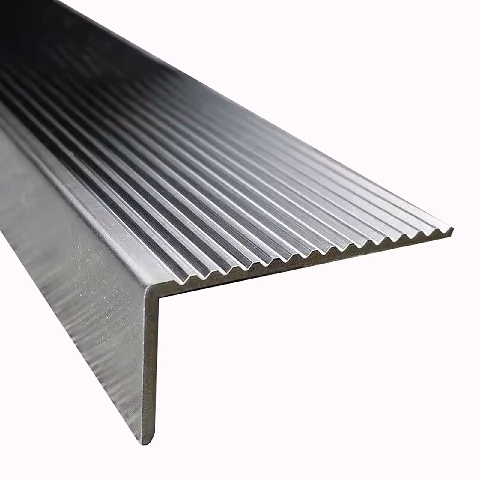 Perfil de transición for escaleras, Protector Borde Acero Inoxidable, Antideslizante, for Pisos Vinilo/laminados, moldura Decorativa for
