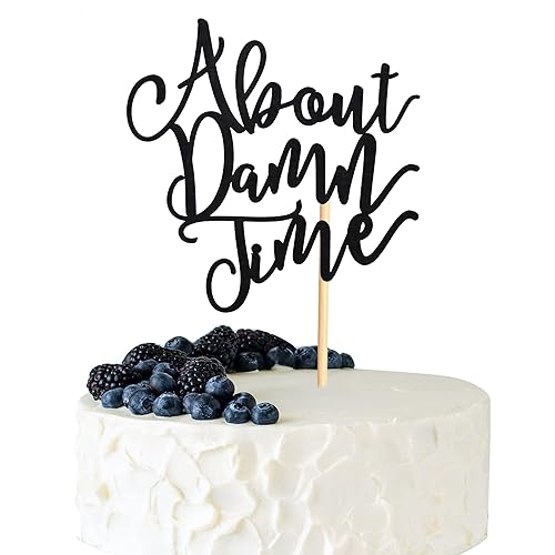 Miniatura 7 de About Damn Time - Decoración para tartas de boda, compromiso, aniversario, fiesta, finalmente, decoración de pasteles, decoraciones de fiesta,