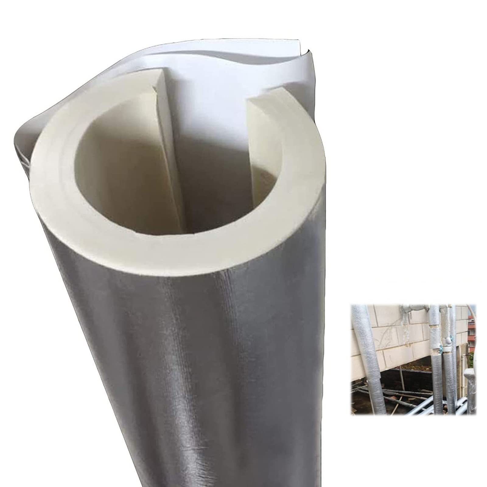 Amazon.co.jp: 水道管断熱綿カバー凍結防止と断熱、内径22-219mm、厚さ