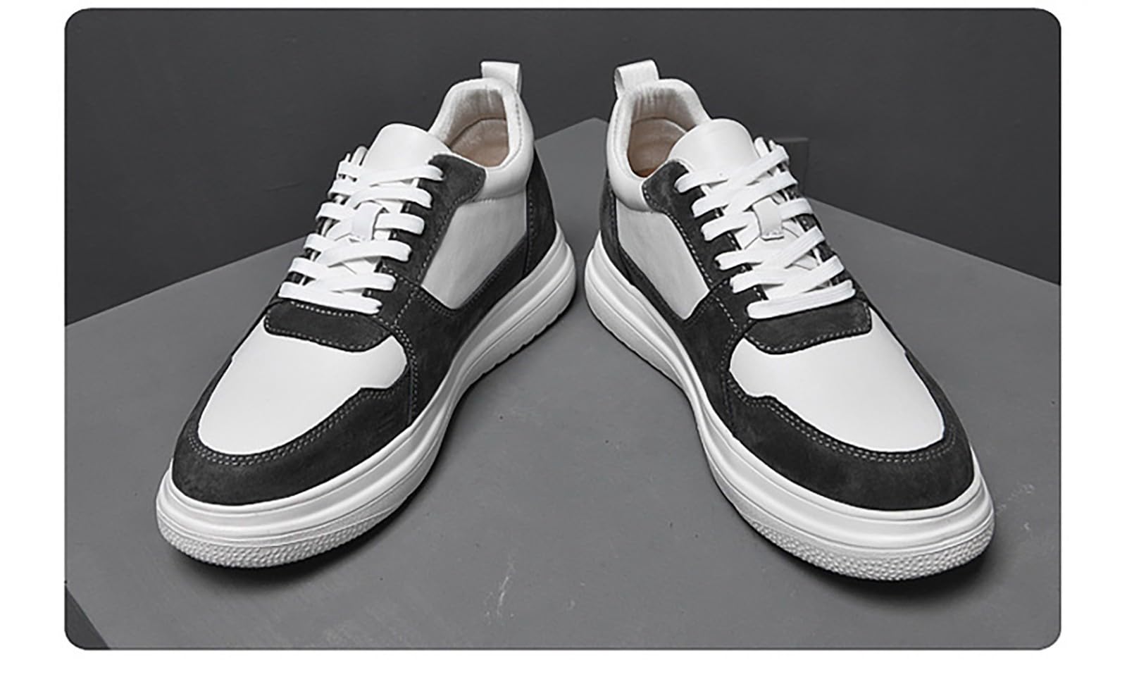 Zapatos elevados para hombre, 6/8/10 cm, unisex, ajustables en altura, zapatos casuales, antideslizantes, transpirables, zapatillas de deporte elevadas, zapatos con cordones