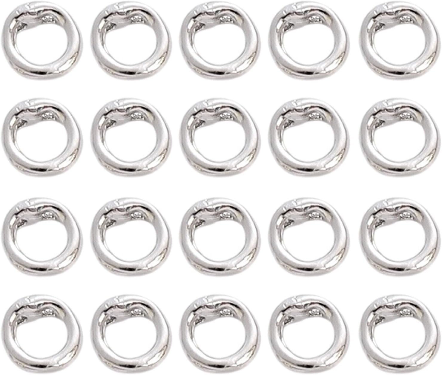 Elegant Double Hole Linking Circles Sophisticated Craft Rings Connector Rings with Two Holes for Jewelry Assembly