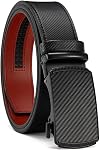 Leather Belts for Men YOORAN Ratchet Belt Sliding Buckle for Dress Pants Casual & Work 1 3/8" Easily Adjustable Size