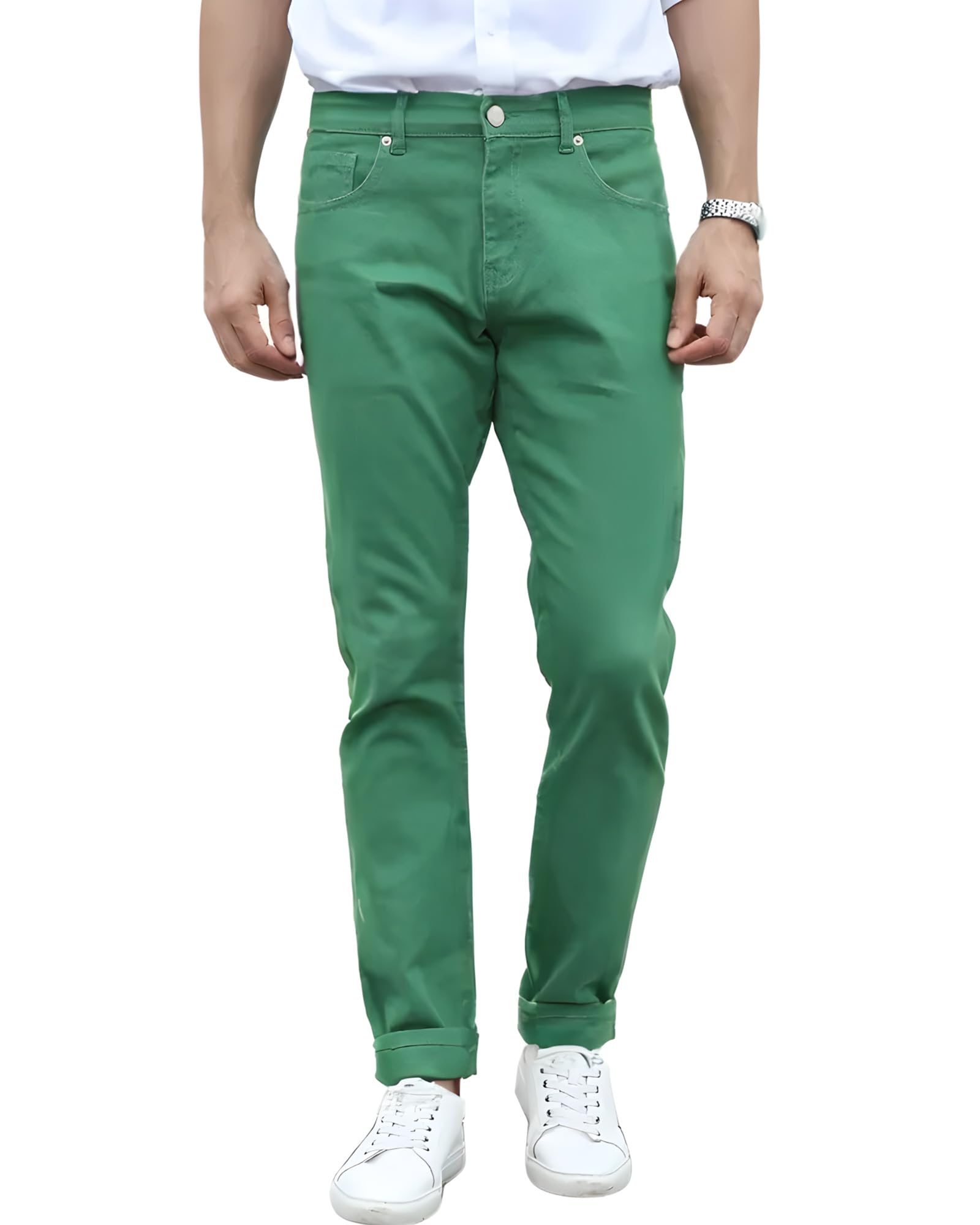 TEGIAS Men's Slim-Fit Stretch Jean Classic Comfort Regular Fit