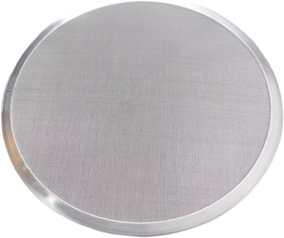 2 Pcs 13 In Stainless Steel Pizza Screen Round Mesh Tray Non Stick Seamless Grill Mesh Mat for Oven Baking BBQ Heat Distribution