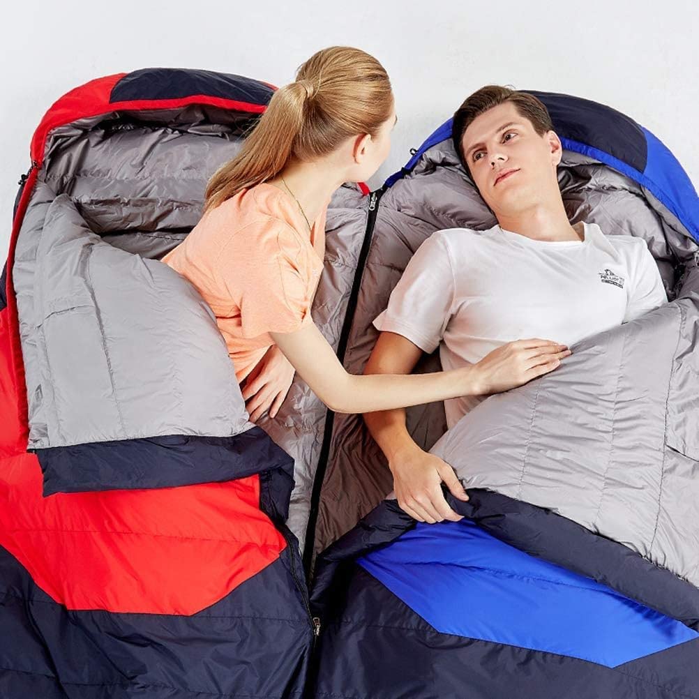 Śpiwory kempingowe puchowe do spania B3-4 pory roku, 210 * 80 cm, wodoodporne śpiwory Bfor Outdoor Camping Backpacking Hiking Trekking i zajęcia na świeżym powietrzu Survival Equi