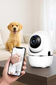 Câmera Babá Eletrônica Wi-Fi com Áudio Bidirecional, Visão Noturna e Detecção de Movimento – Monitoramento Inteligente para Bebês e Pets, Bivolt, Acesso Remoto via App