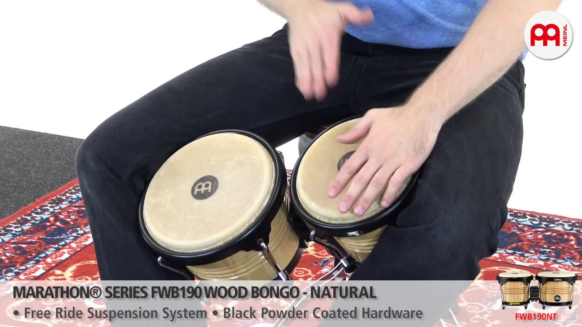 Meinl Percussion Bongos Marathon Series - 2 hand drums with 6.75