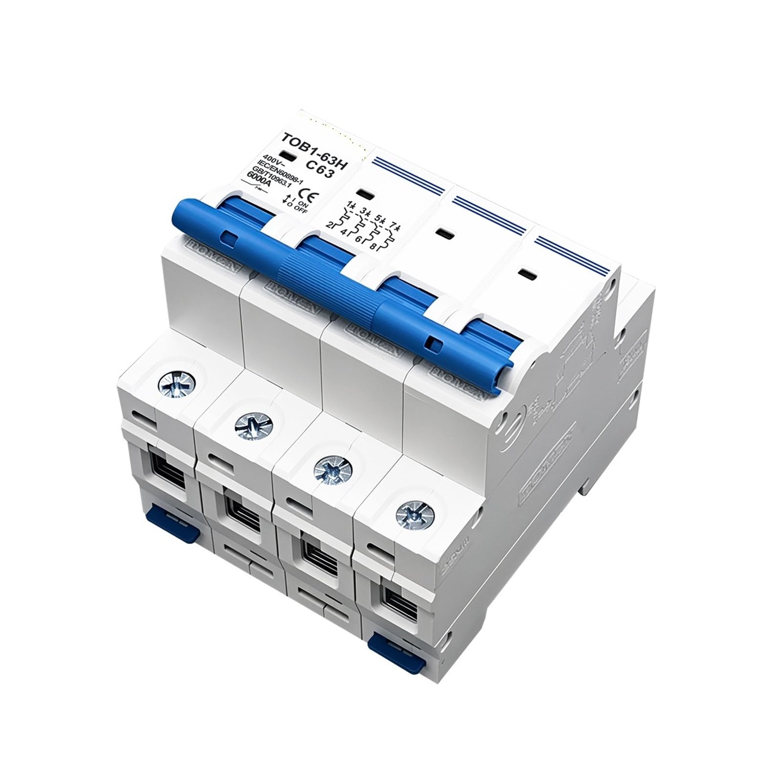 AC B1-63H krzywa C 230/400 V ~ 50/60 Hz wyłącznik automatyczny 1P 2P 3P 4P 3A 6A 10A 16A 20A 25A 32A 40A 50A 63A