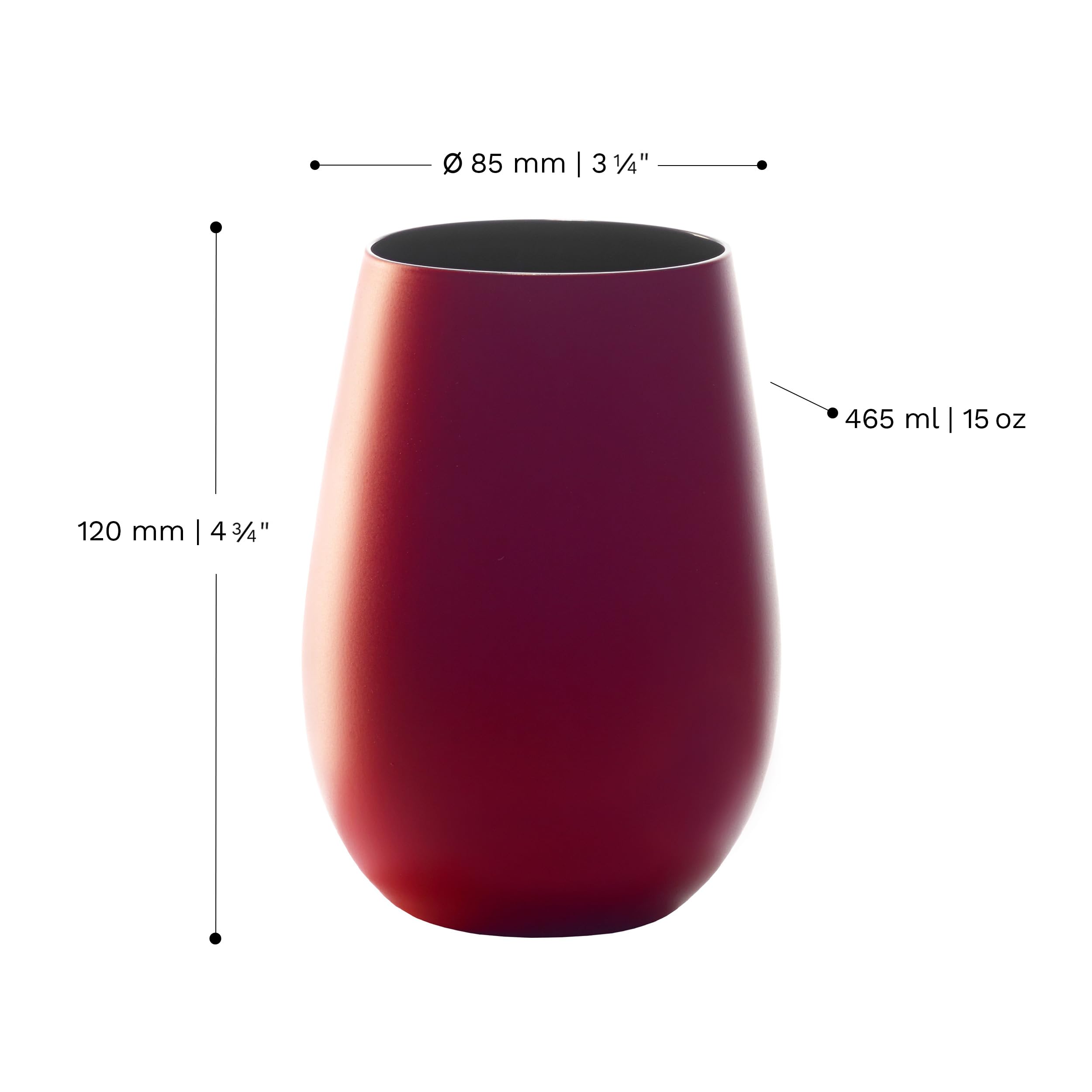 Stölzle Lausitz Vasos de Agua Elements Metallic Set de 6, 465ml – Vasos Multifuncionales para Agua, Jugo y Cócteles – Cristal de Alta Calidad – Apto para Lavavajillas y Resistente a los Golpes