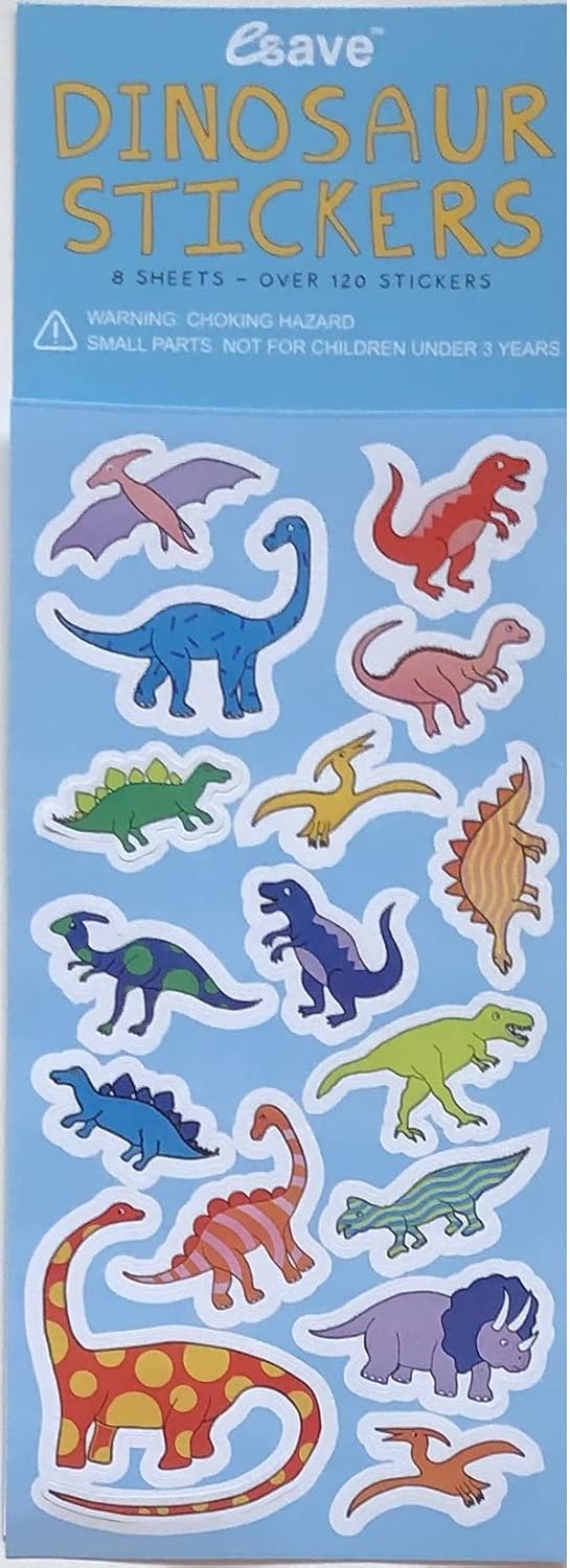 Unique Jurassic World Birthday Party Supplies Favor Bundle Pack includes 8 Loot Bags, 8 Rubber Bracelets, 24Tattoos, 160 Stickers, 1 Dinosaur Sticker Sheet