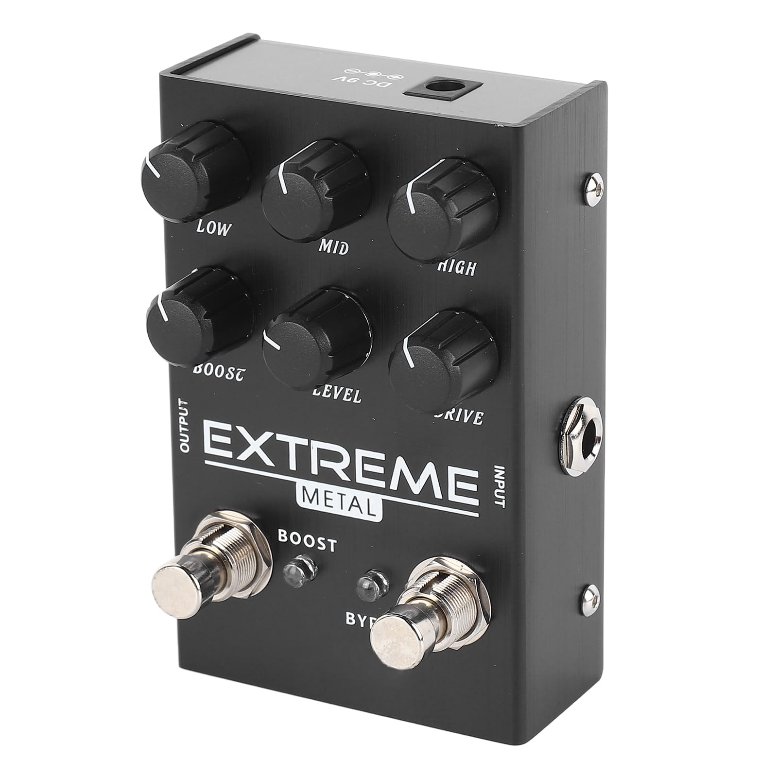 Pedale Effetto Distorsione per Chitarra Strumento Audio Regolabile Premium per Musicisti Custodia in Metallo