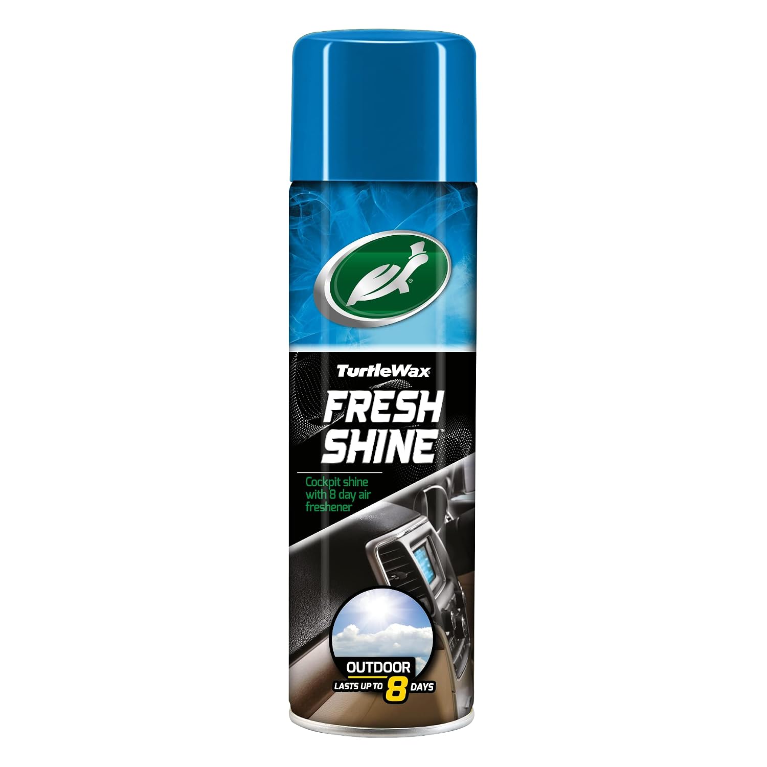 Turtle Wax Fresh Shine Interior Car Cleaner & Aerosol Air Freshener 500ml- Outdoor