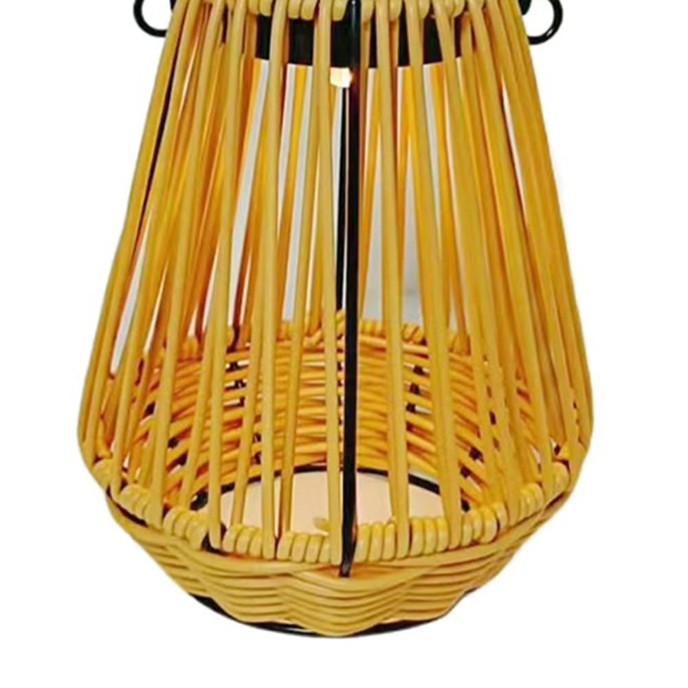 Lámpara colgante de ratán decorativa solar LED para jardín, multifunción para exteriores