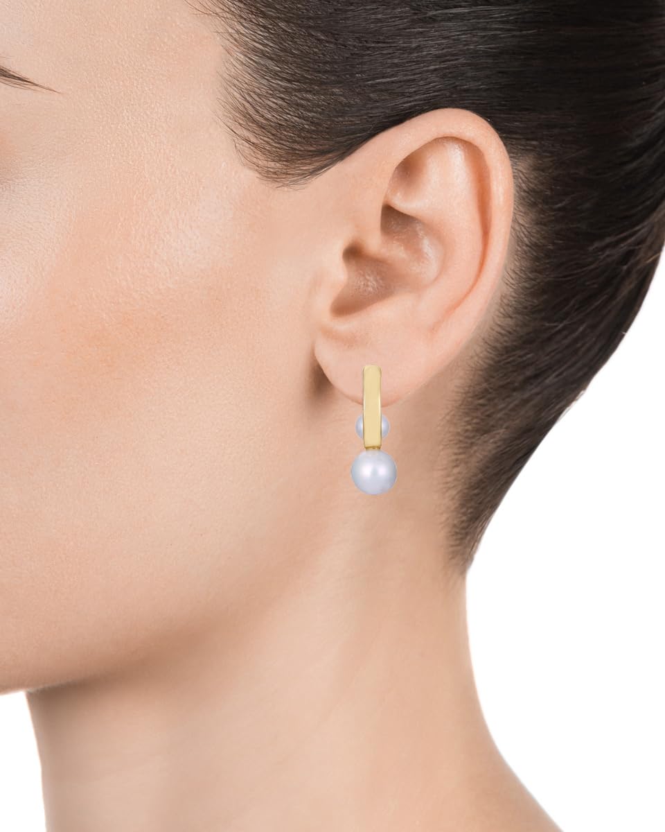 Viceroy Chic | Pendientes Mujer Perla Bañado en Dorado | 2 cm | 14095E01012