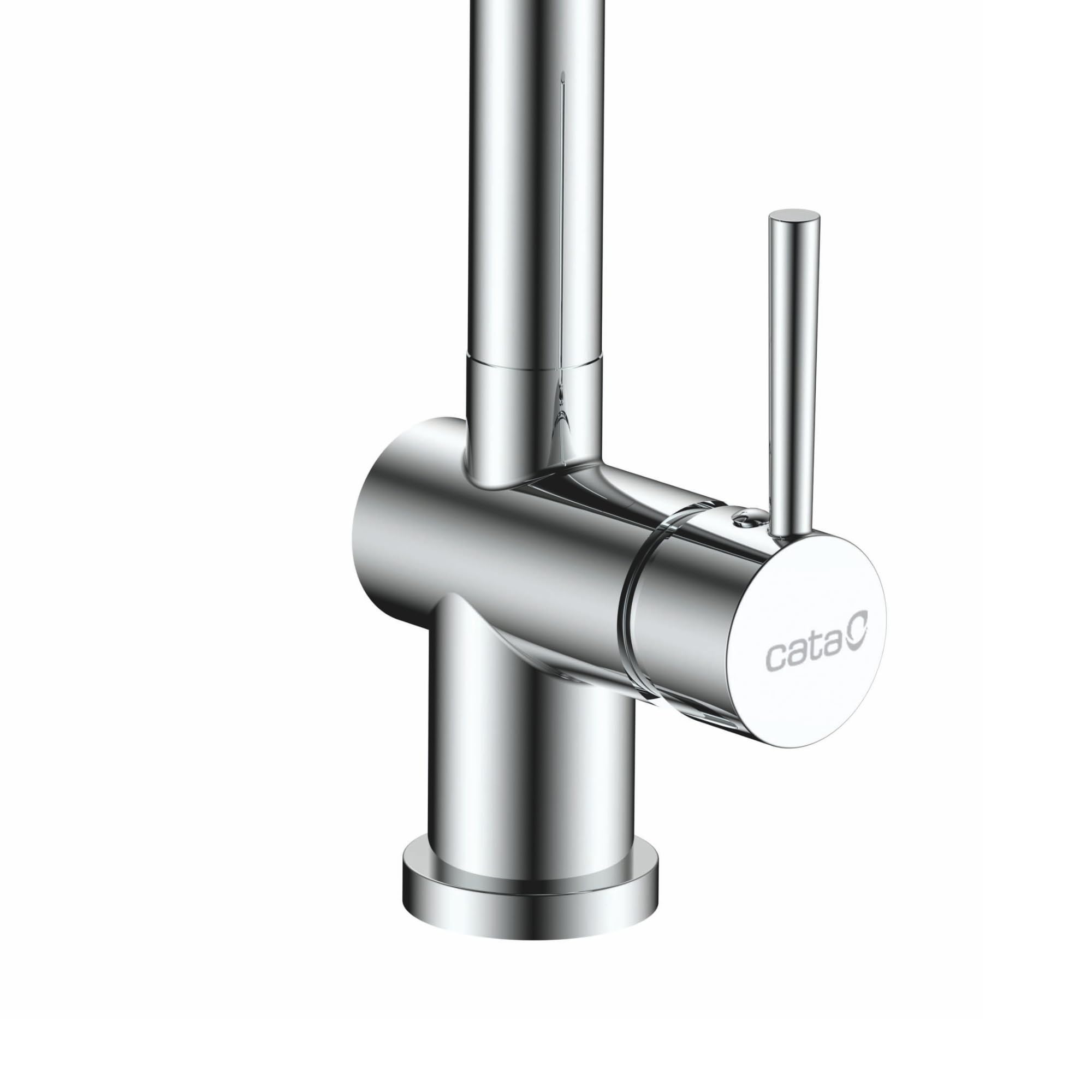 CATA Grifo De Cocina CSA CROMO/D Monomando Caño Bajo Giratorio 360º Acero Inoxidable Aireador Anticalcáreo Cartucho Cerámico Apertura En Frío Reductor Caudal 5L Conexión Flexible Acabado Inox