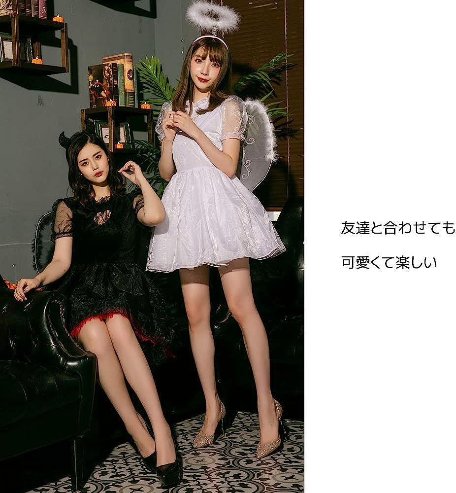 Amazon.co.jp: [ブライトララ] ハロウィン コスプレ 天使 悪魔