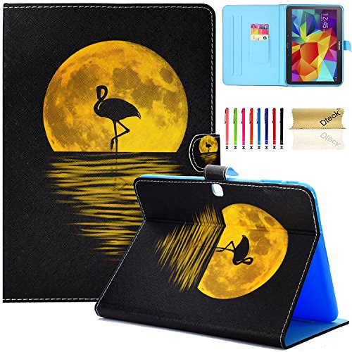 Galaxy Tab 4 10.1 Case,T530 Case,Dteck(Tm) Slim Folio Stand Cover Case With Auto Wake/Sleep Feature Magnetic Smart Shell Case For Samsung Galaxy Tab 4 10.1 Sm-T530Nu T530 T531 T535,Moon Flamingo #TOP30