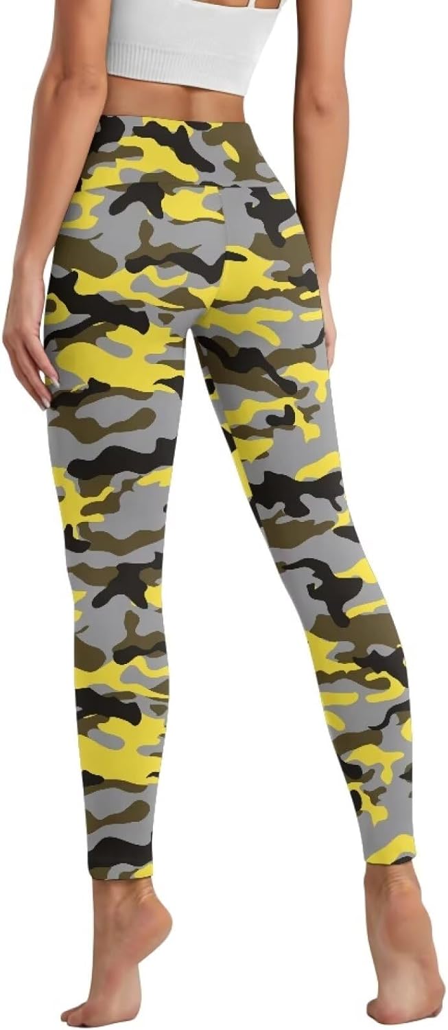 Poceacles Yoga Leggings for Women with Pockets Running Yoga Pants High Waisted Tummy Control Graphic Pants Tights for Yoga - Image 2