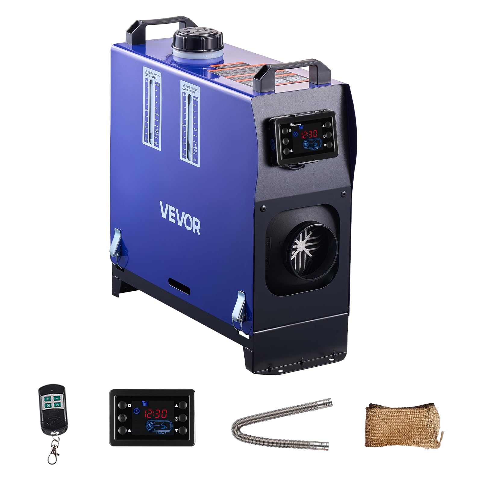 VEVOR Riscaldatore Diesel 8 kW DC 12V/24V Portatile Telecomando Schermo LCD Serbatoio 5L