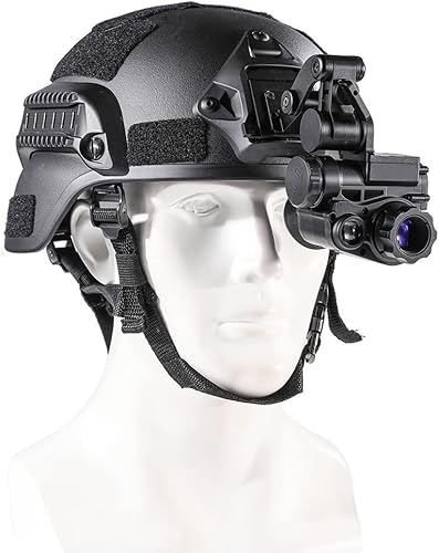Miniatura 8 de Telescopio de visión nocturna de alta definición montado en el casco, 1 zoom óptico/digital 3x, visión nocturna de patrulla diurna y nocturna de