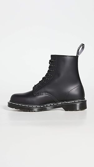 Dr. Martens 1460 WS（BLACK） Dr. Martens Men's 1460 WS 8 Eye Boots, Black Smooth, 7 Medium US